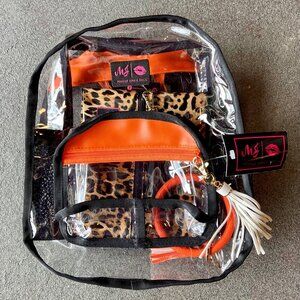 Makeup Junkie In The Clear Mini Backpack - Orange